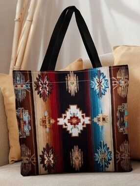 Southwestern Aztec  Stripe Lightweight Tote Bag. New!